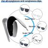 imageYuoyar Magnetic Sunglass Holder Clip for Car Visor  Leather Glasses Case Hangs Sunglasses on Sun Visor  Car Accessory for Holding Sunglasses 2 Grey