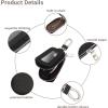 imageYuoyar Premium Leather Key Fob Case  Universal Car Key HolderBlack