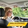 imageYuoyar Sunglass Holder for Car Magnetic Leather Sunglasses Holder and Ticket Card Clip Car Visor Accessories 2 Packs BlackBeige