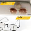 imageYuoyar Sunglass Holder for Car Magnetic Leather Sunglasses Holder and Ticket Card Clip Car Visor Accessories 2 Packs BlackBeige