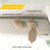 imageYuoyar Sunglass Holder for Car Magnetic Leather Sunglasses Holder and Ticket Card Clip Car Visor Accessories 2 Packs BlackBeige