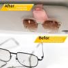 imageYuoyar Sunglass Holder for Car Magnetic Leather Sunglasses Holder and Ticket Card Clip Car Visor Accessories 2 Packs BlackPINK