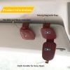 imageYuoyar Sunglass Holder for Car Magnetic Leather Sunglasses Holder and Ticket Card Clip Car Visor Accessories 2 Packs BlackRed