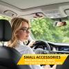 imageYuoyar Sunglass Holder for Car Magnetic Leather Sunglasses Holder and Ticket Card Clip Car Visor Accessories 2 Packs BlackRedBlack