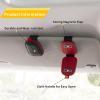 imageYuoyar Sunglass Holder for Car Magnetic Leather Sunglasses Holder and Ticket Card Clip Car Visor Accessories 2 Packs BlackRedBlack