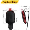 imageYuoyar Sunglass Holder for Car Magnetic Leather Sunglasses Holder and Ticket Card Clip Car Visor Accessories 2 Packs BlackRedBlack
