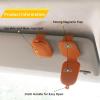 imageYuoyar Sunglass Holder for Car Magnetic Leather Sunglasses Holder and Ticket Card Clip Car Visor Accessories 2 Packs Blackorange