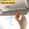 imageYuoyar Sunglass Holder for Car Magnetic Leather Sunglasses Holder and Ticket Card Clip Car Visor Accessories 2 Packs Blackorange