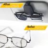 imageYuoyar Sunglass Holder for Car Magnetic Leather Sunglasses Holder and Ticket Card Clip Car Visor Accessories 4 Packs 4Pcs Black4Pcs Black