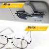imageYuoyar Sunglass Holder for Car Magnetic Leather Sunglasses Holder and Ticket Card Clip Car Visor Accessories 4 Packs 4Pcs Black4Pcs Silver Grey
