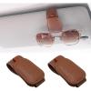 imageYuoyar 2 Packs Magnetic Sunglass Holder for Car Visor  Universal Sunglasses Clip for Different Size Eyeglasses  Convenient Interior Car Accessories GreyBrown