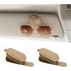 imageYuoyar Sunglass Holder for Car Magnetic Leather Sunglasses Holder and Ticket Card Clip Car Visor Accessories 2 Packs BlackBeige