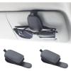imageYuoyar Sunglass Holder for Car Magnetic Leather Sunglasses Holder and Ticket Card Clip Car Visor Accessories 2 Packs BlackBlack