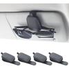 imageYuoyar Sunglass Holder for Car Magnetic Leather Sunglasses Holder and Ticket Card Clip Car Visor Accessories 4 Packs 4Pcs Black4Pcs Black