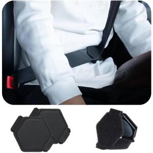 imageYuoyar 2 Packs Car Seat Belt Clips  Universal Leather Seatbelt Adjuster Clips  Seat Belt Adjuster for Adults Kids