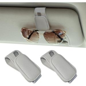 imageYuoyar 2 Packs Magnetic Sunglass Holder for Car Visor  Universal Sunglasses Clip for Different Size Eyeglasses  Convenient Interior Car Accessories GreyGrey