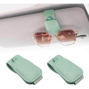 imageYuoyar 2 Packs Magnetic Sunglass Holder for Car Visor  Universal Sunglasses Clip for Different Size Eyeglasses  Convenient Interior Car Accessories GreyGreen