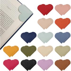 imageYuoyar 30Pcs Leather Heart Book Marks for Reading Women  Cute Bookmarks for Book Lovers  Unique Gifts for Women