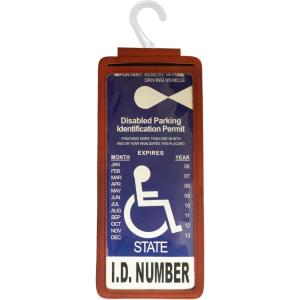 imageYuoyar Portable Handicap Placard Holder for Auto  Ultra Transparent Handicapped Placard Holder Protector Hanger Sleeve  Placard Holder for Disability Parking OffWhitered