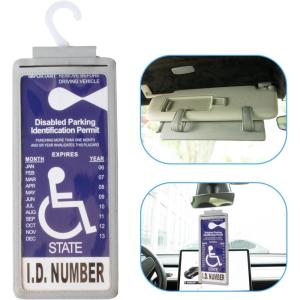 imageYuoyar Portable Handicap Placard Holder for Auto  Ultra Transparent Handicapped Placard Holder Protector Hanger Sleeve  Placard Holder for Disability Parking OffWhitegrey