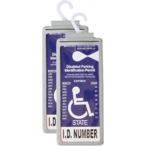 imageYuoyar Ultra Transparent Handicap Placard Holder for Auto  Durable Placard Holder for Disability Parking with Large Hanger 1Pcs Grey2Pcs Grey