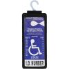 imageYuoyar Ultra Transparent Handicap Placard Holder for Auto  Durable Placard Holder for Disability Parking with Large Hanger 1Pcs Black1Pcs Black
