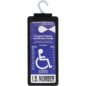 imageYuoyar Ultra Transparent Handicap Placard Holder for Auto  Durable Placard Holder for Disability Parking with Large Hanger 1Pcs Black1Pcs Black