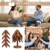 imageYuoyar Trivets Wooden TreeShaped Sapeli Wood Drink Trivets Set for Coffee Table Kitchen Table DecorWood1