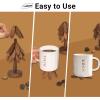 imageYuoyar Trivets Wooden TreeShaped Sapeli Wood Drink Trivets Set for Coffee Table Kitchen Table DecorWood1