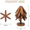 imageYuoyar Trivets Wooden TreeShaped Sapeli Wood Drink Trivets Set for Coffee Table Kitchen Table DecorWood1