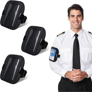 imageYuoyar 3 Pcs Leather ID Arm Badge Holder  Adjustable Badge Holder Armband for Women Men  Wrist ID Badge Holder